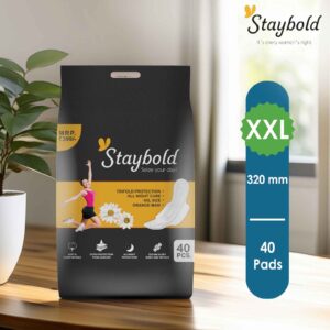 Staybold Dry Feel XL Sanitary Pads for Women with Leakage Protection & Quick Absorbption Sanitary Pad  (Pack of 40)